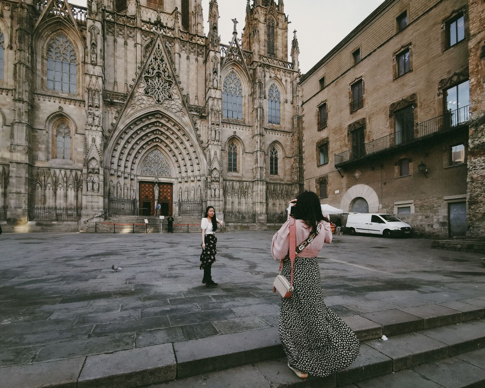Barcelona Cathedral and square in the Gothic Quarter