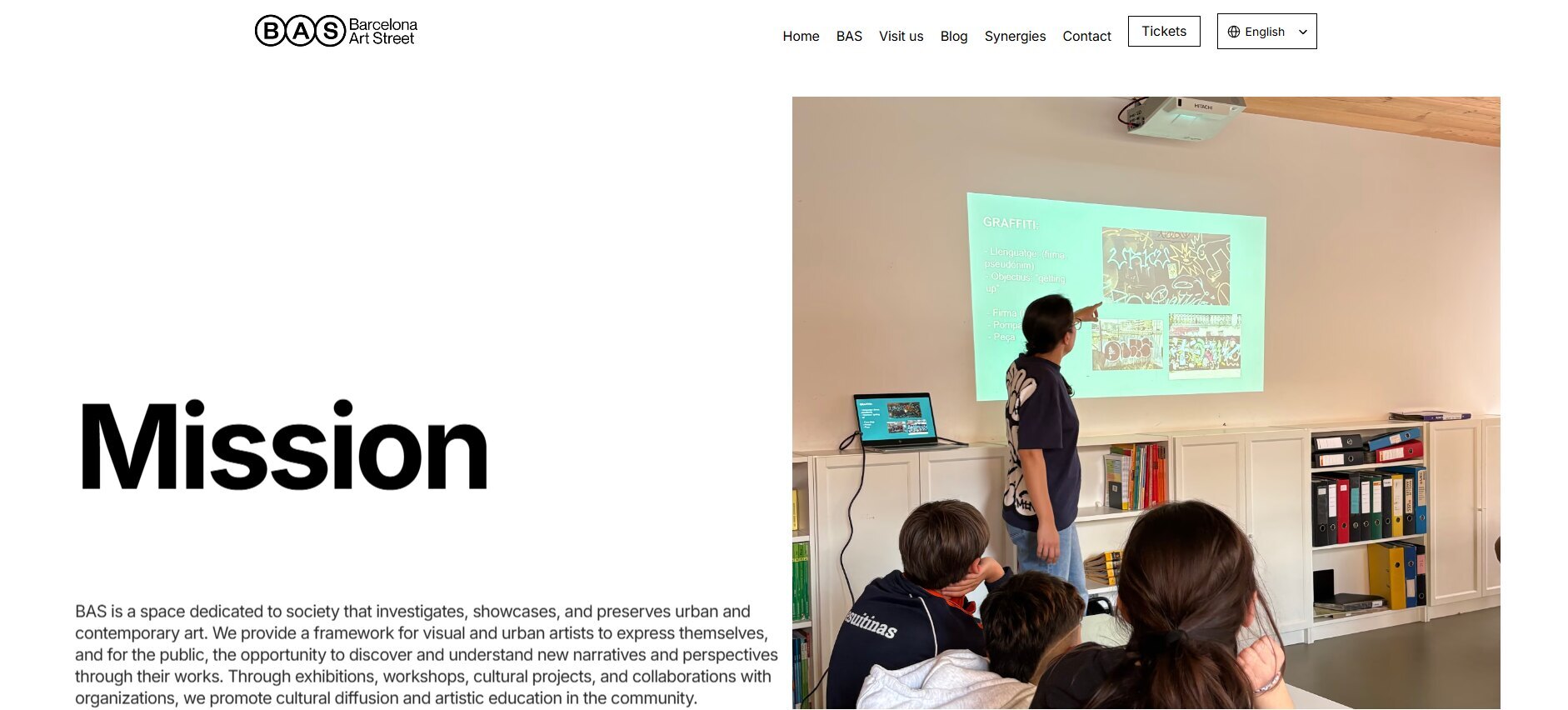 Missão BAS Museum e programa de educação sobre graffiti em Barcelona