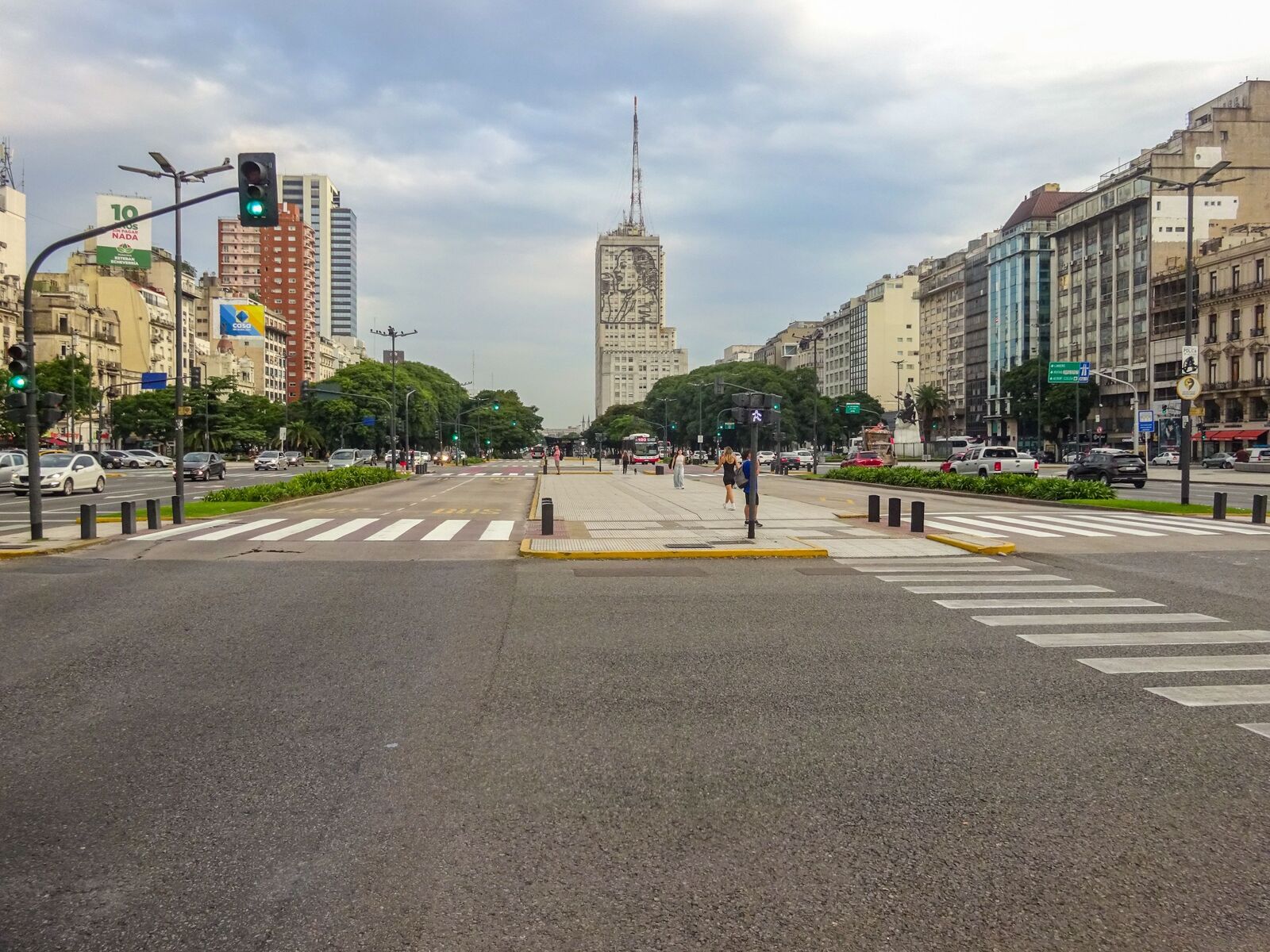 Avenida 9 de Julio leading toward the Obelisk in Buenos Aires